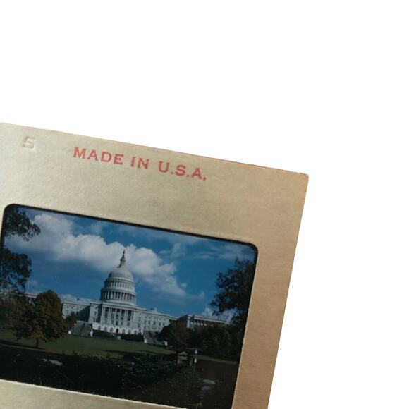 2 Red Border Kodachrome Photo Slide Lot Washington DC Capital USA - Picture 2 of 4